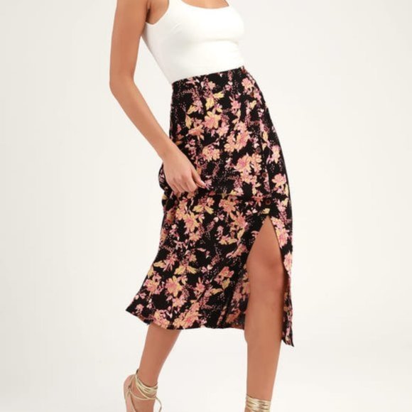Free People Retro Love Midi Skirt. - Picture 2 of 7